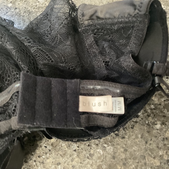 Blush Black negligé With Lace Bodice Size M - Picture 6 of 7